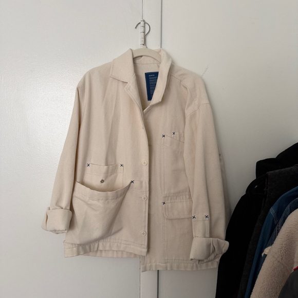 SCRT white denim jacket (L)